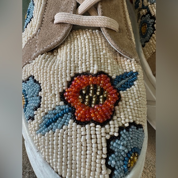 FREE PEOPLE | VIEW FROM THE TOP - SAND fully beaded sneakers - Picture 10 of 14